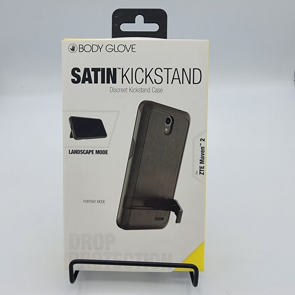 Body Glove Satin Kickstand Case for ZTE Maven 2 -  Black NEW